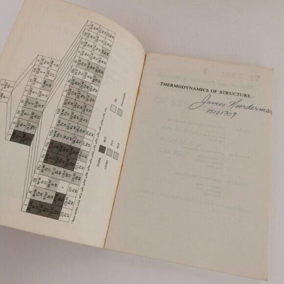 1964 Structure and Properties of Materials Vol II Thermodynamics Book Engineer - Picture 5 of 9